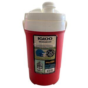 Igloo 1/2 Gallon BPA-Free Red Beverage Jug Handle & Lid